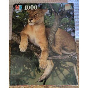 NEW Puzzle Milton Bradley 1000 Piece NOS Unopened Lion Nature 1992 Vintage 4091-